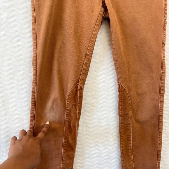 Pilcro and the Letterpress Skinny Jeans Womens 4 Burt Orange Velvet Mixed Media - Picture 3 of 16